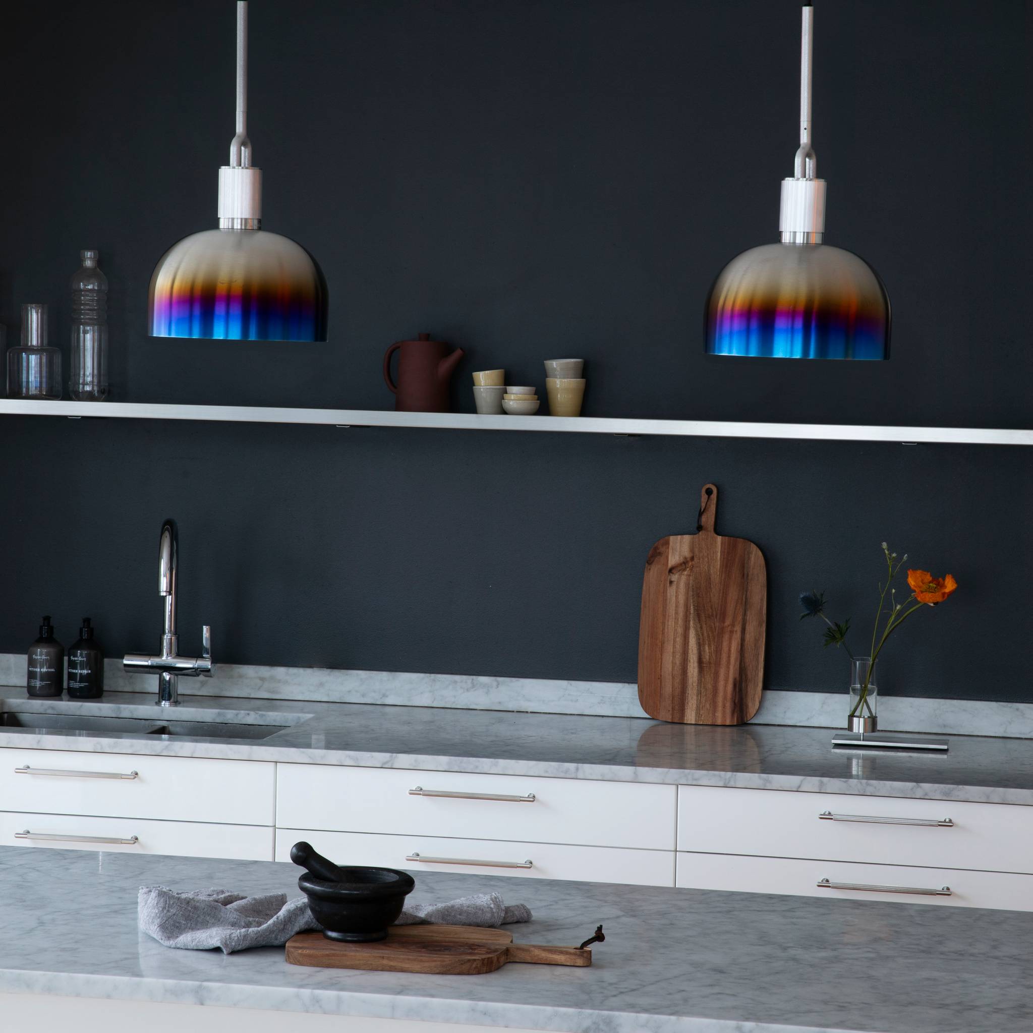 FORKED PENDANT / LINEAR / SHADE / MEDIUM