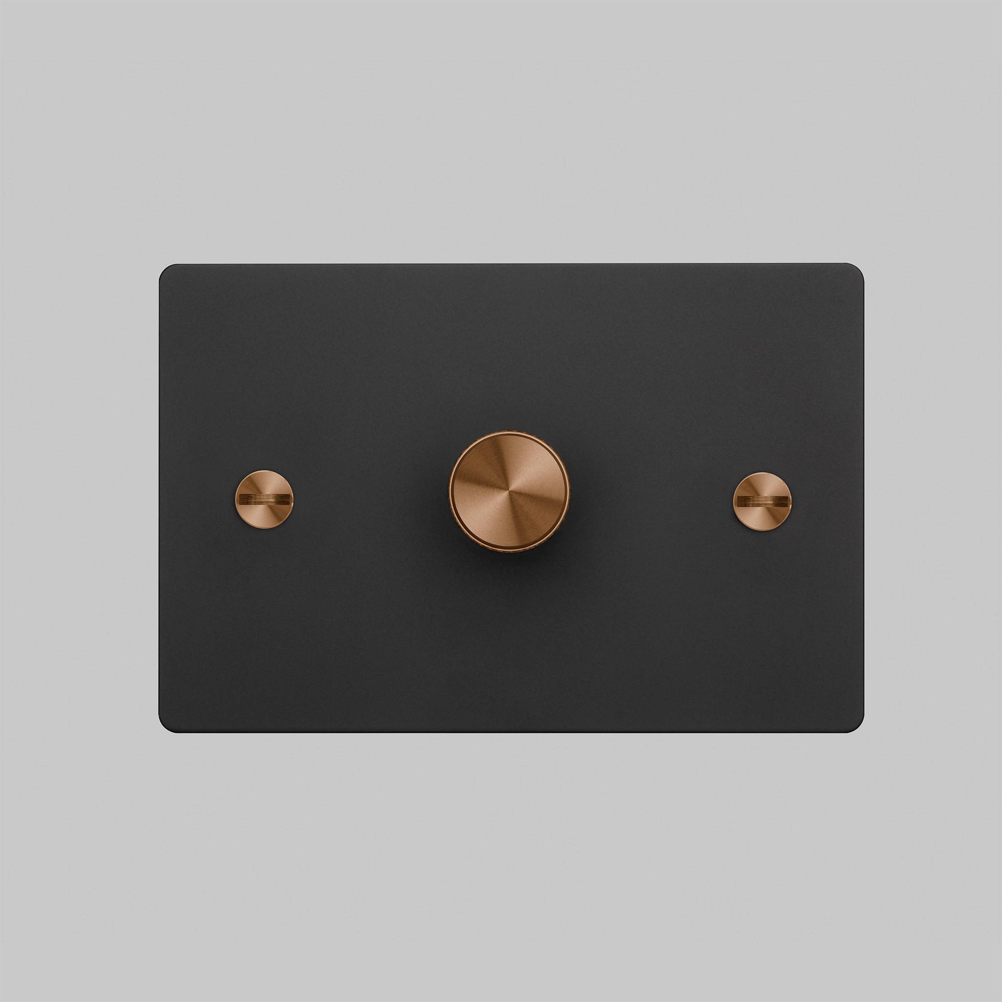 1G DIMMER / HORIZONTAL / 250W RETRACTIVE / CROSS / BLACK / WARM SUNSET