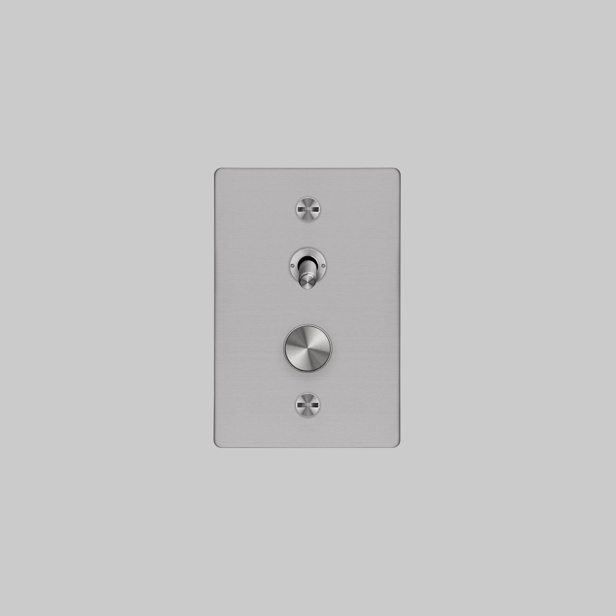 2G TOGGLE + DIMMER / VERTICAL / CROSS