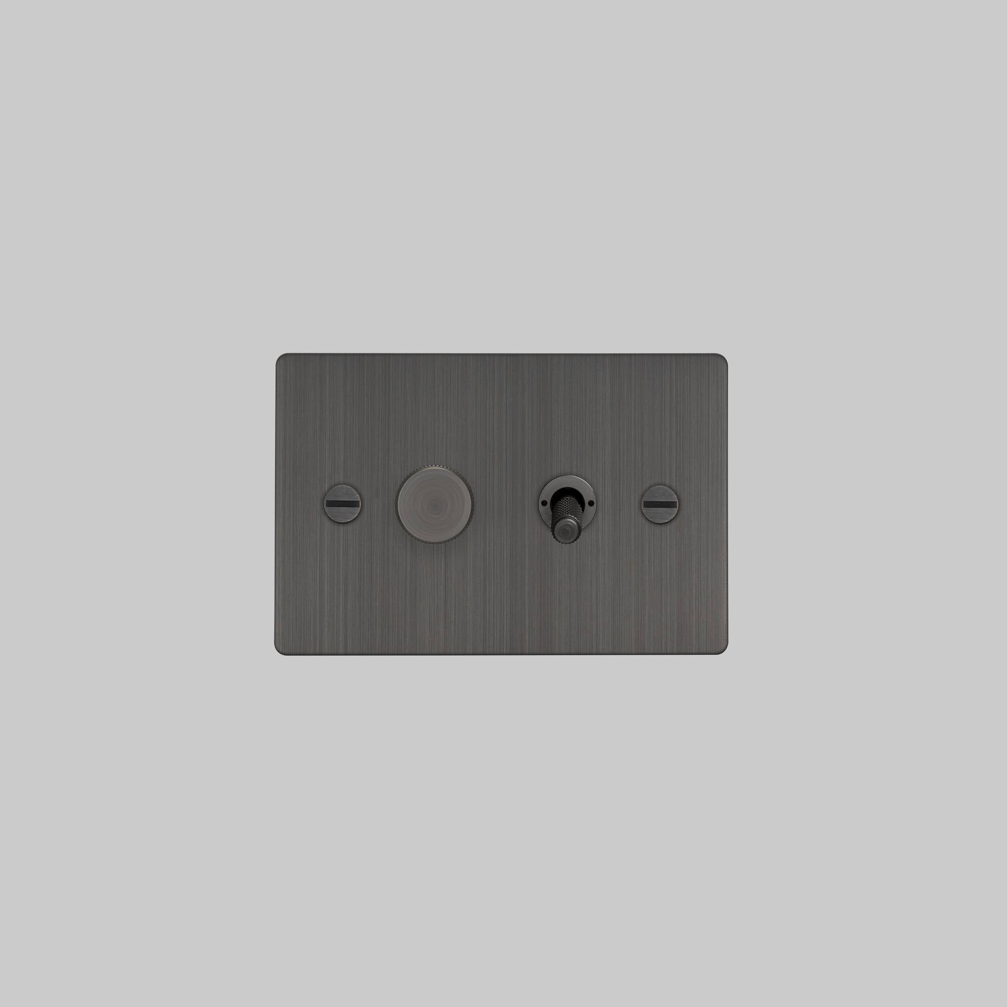 2G TOGGLE + DIMMER / HORIZONTAL / CROSS