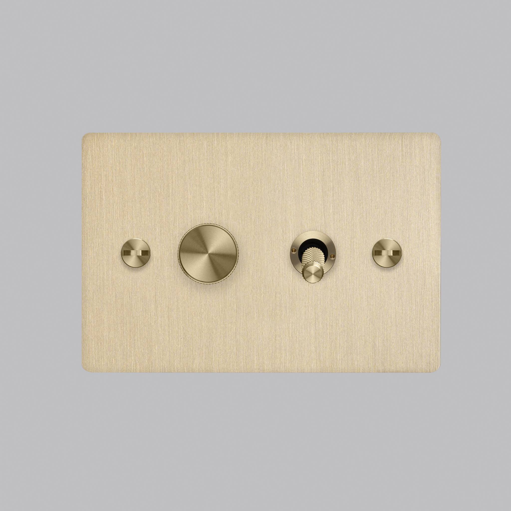 2G TOGGLE + DIMMER / HORIZONTAL / CROSS