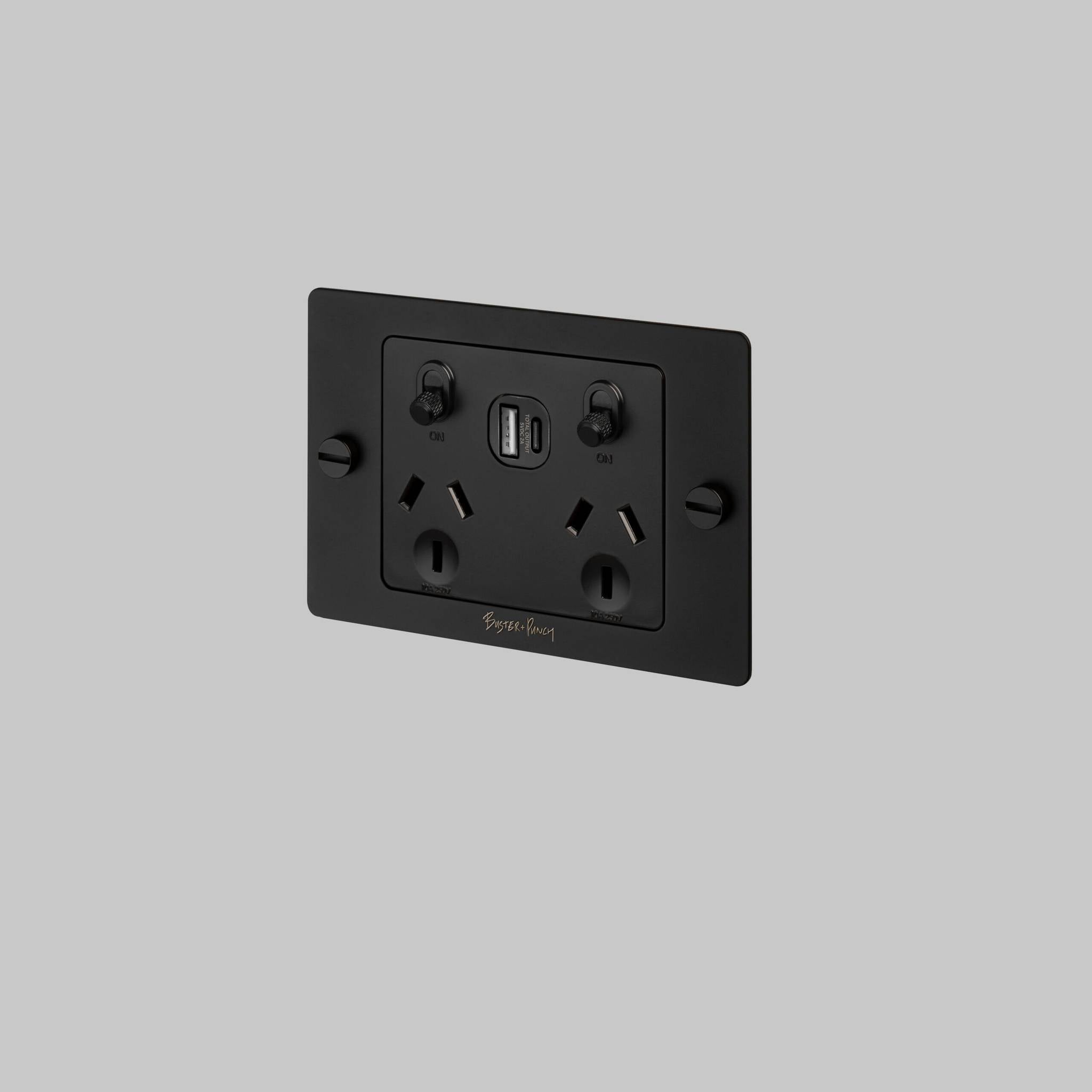 2G GPO SOCKET / USB A + C / WITH LOGO / CROSS