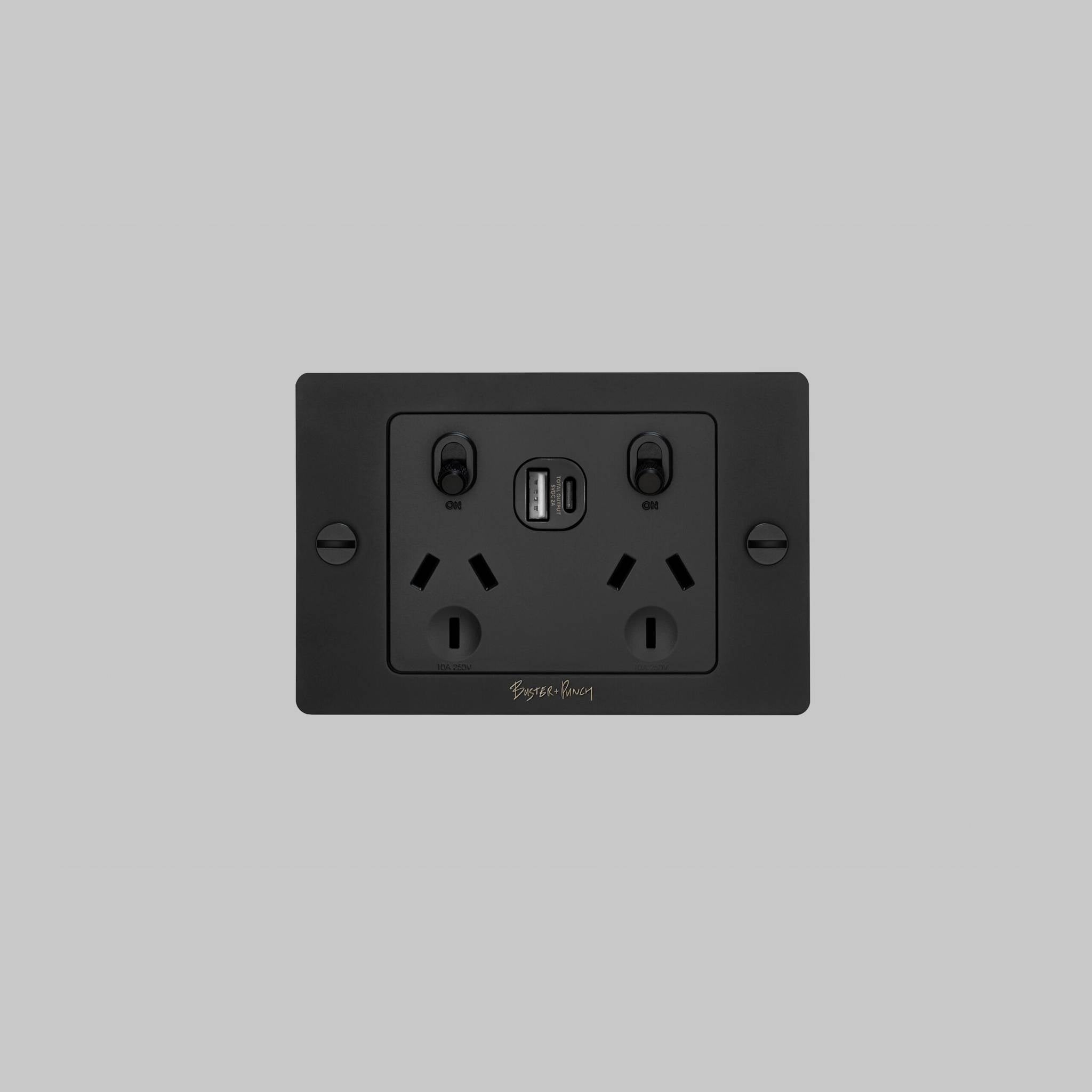 2G GPO SOCKET / USB A + C / WITH LOGO / CROSS