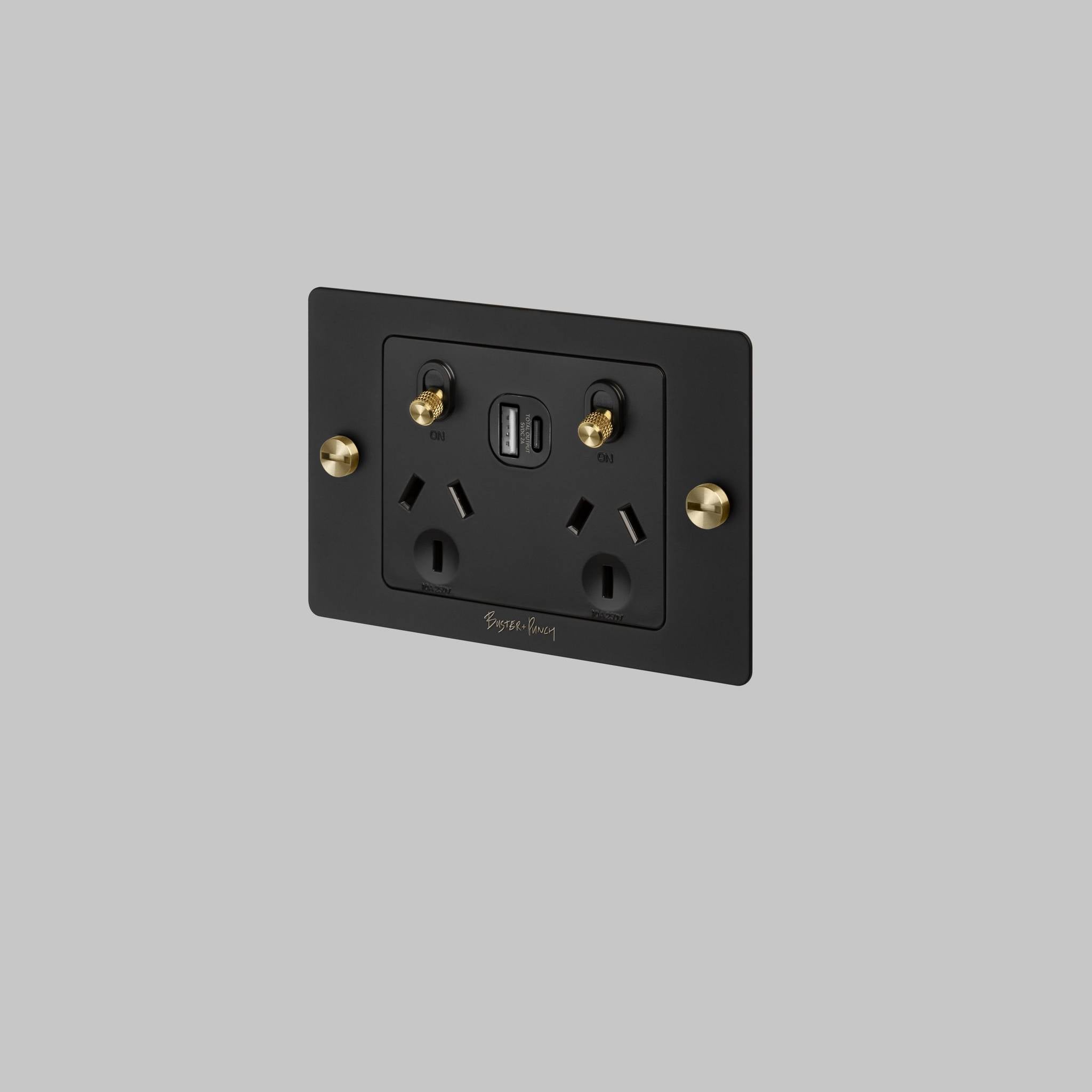 2G GPO SOCKET / USB A + C / WITH LOGO / CROSS