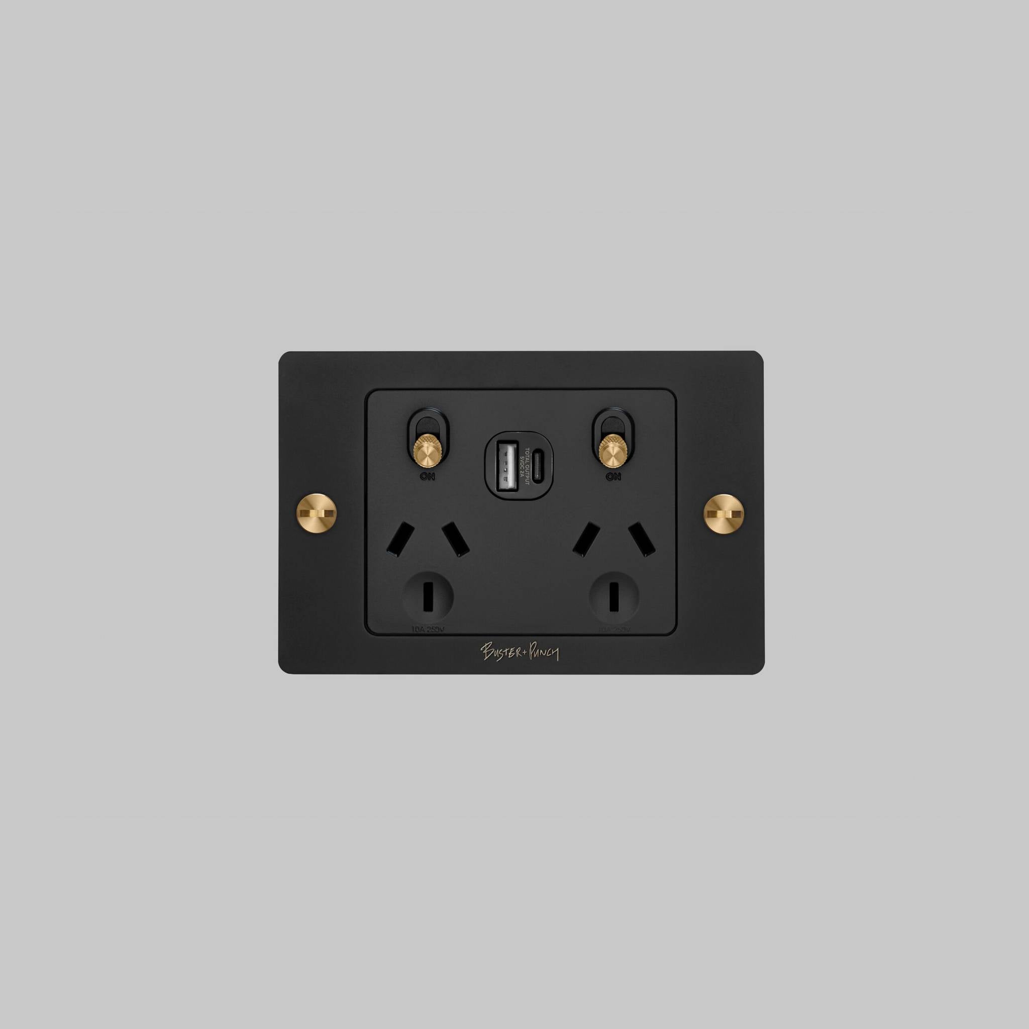 2G GPO SOCKET / USB A + C / WITH LOGO / CROSS