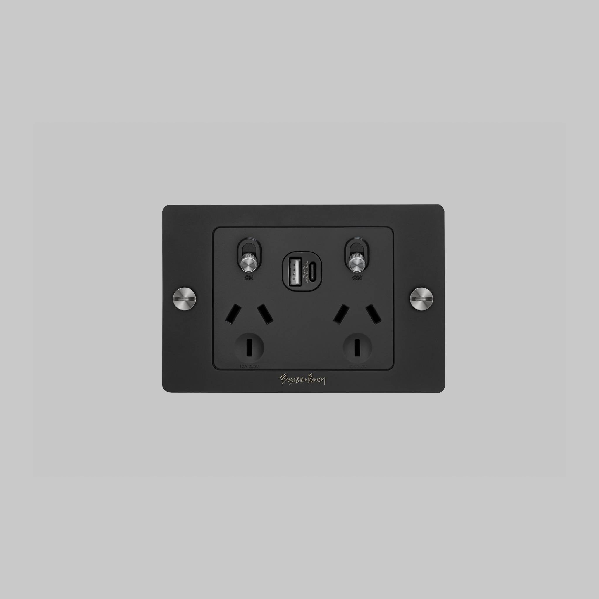 2G GPO SOCKET / USB A + C / WITH LOGO / CROSS
