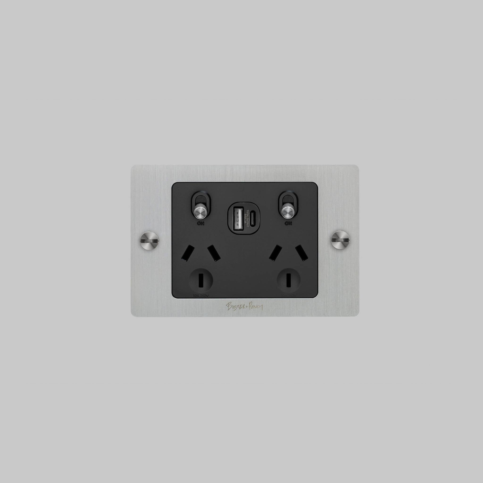 2G GPO SOCKET / USB A + C / WITH LOGO / CROSS