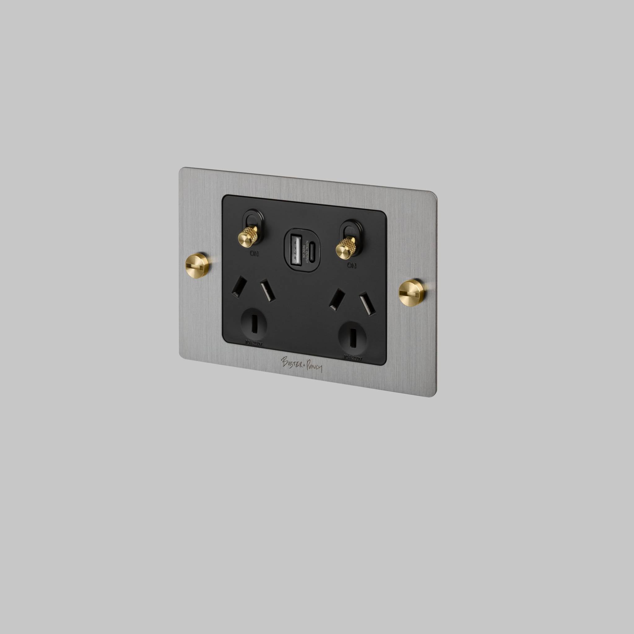 2G GPO SOCKET / USB A + C / WITH LOGO / CROSS