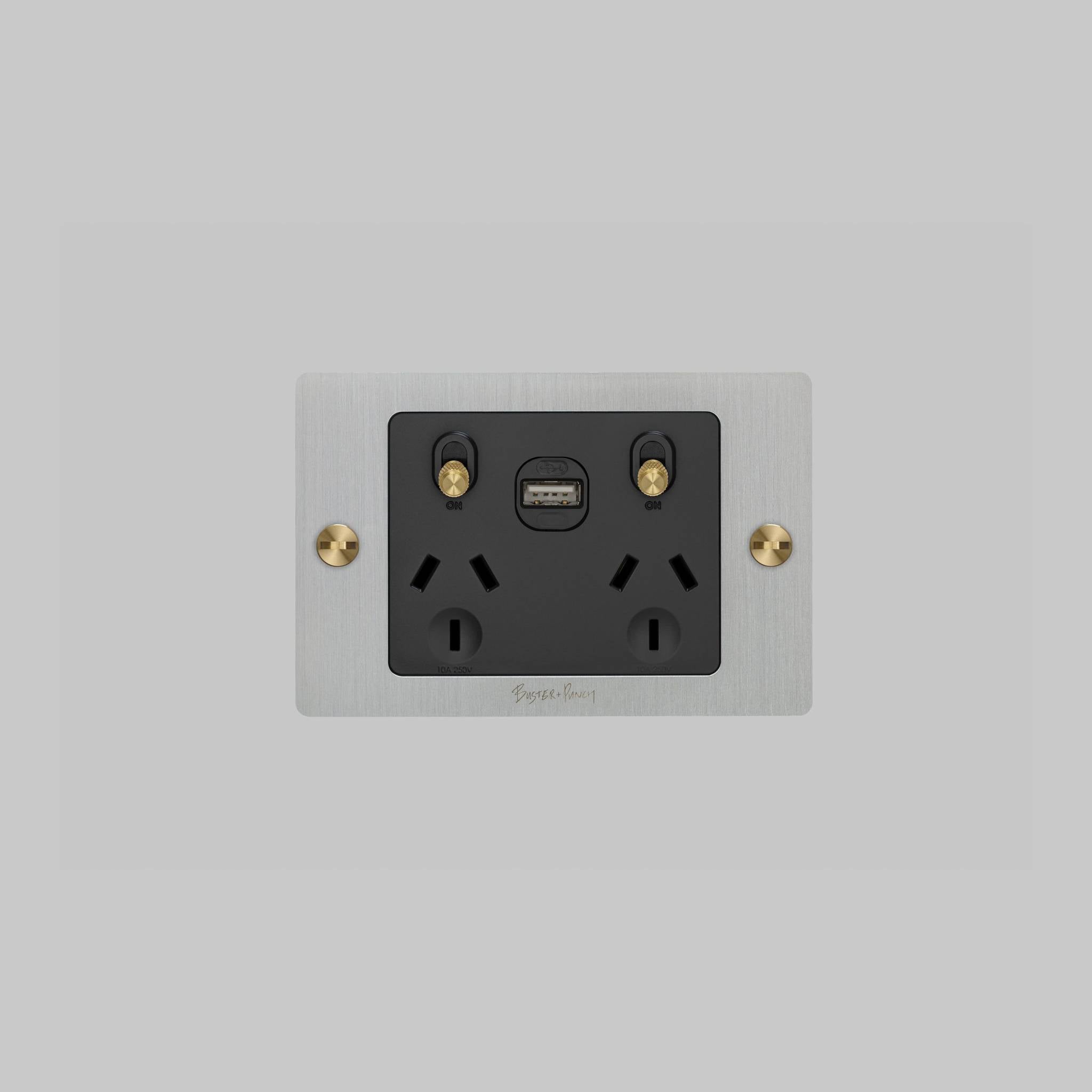 2G GPO SOCKET / USB A + C / WITH LOGO / CROSS