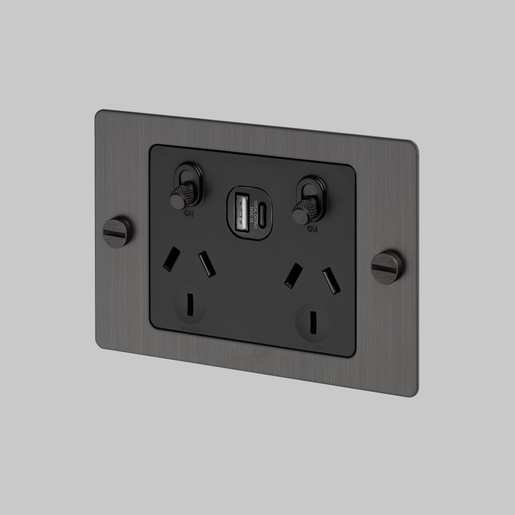 2G GPO SOCKET / USB A+C / WITHOUT LOGO / CROSS