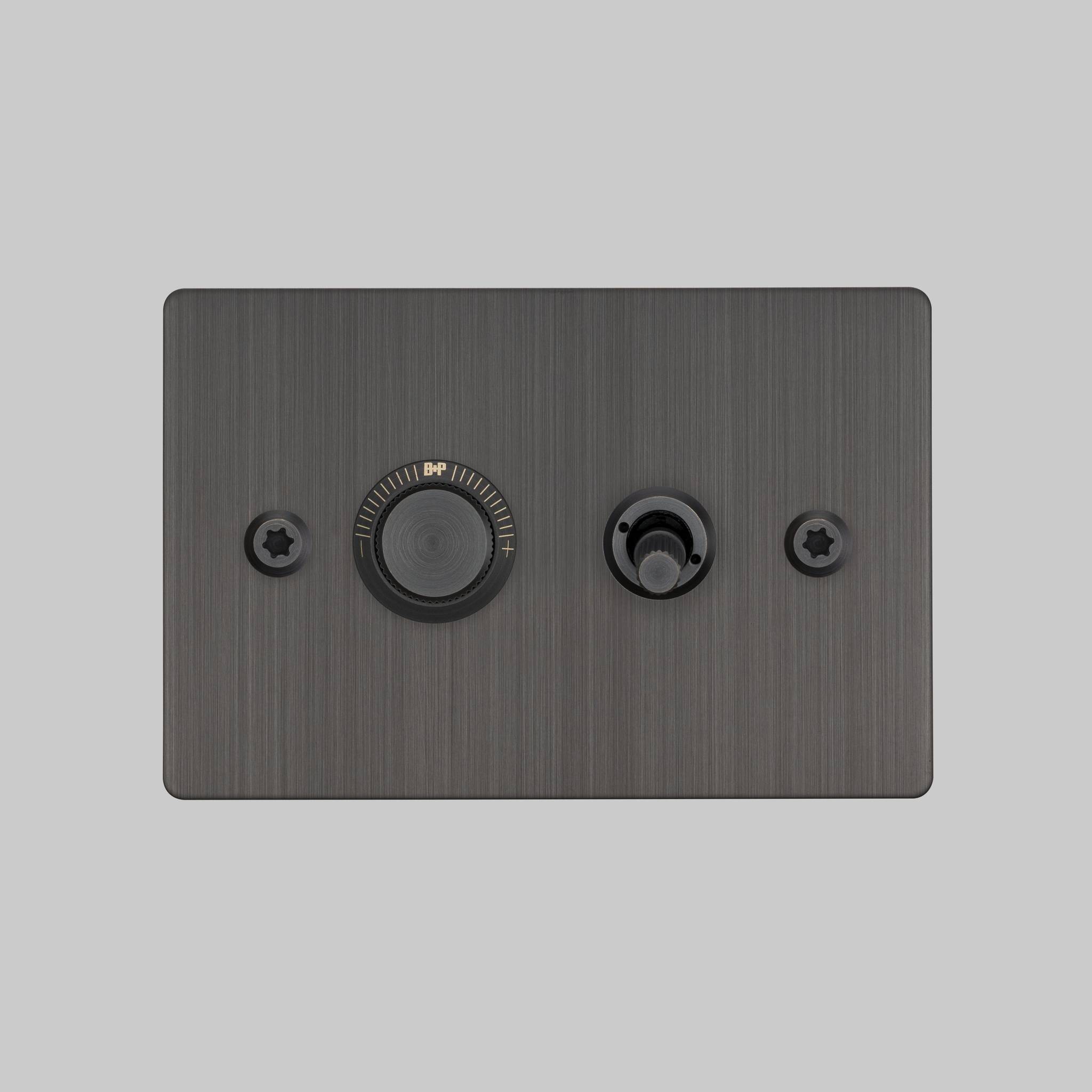 2G TOGGLE + DIMMER / HORIZONTAL / LINEAR