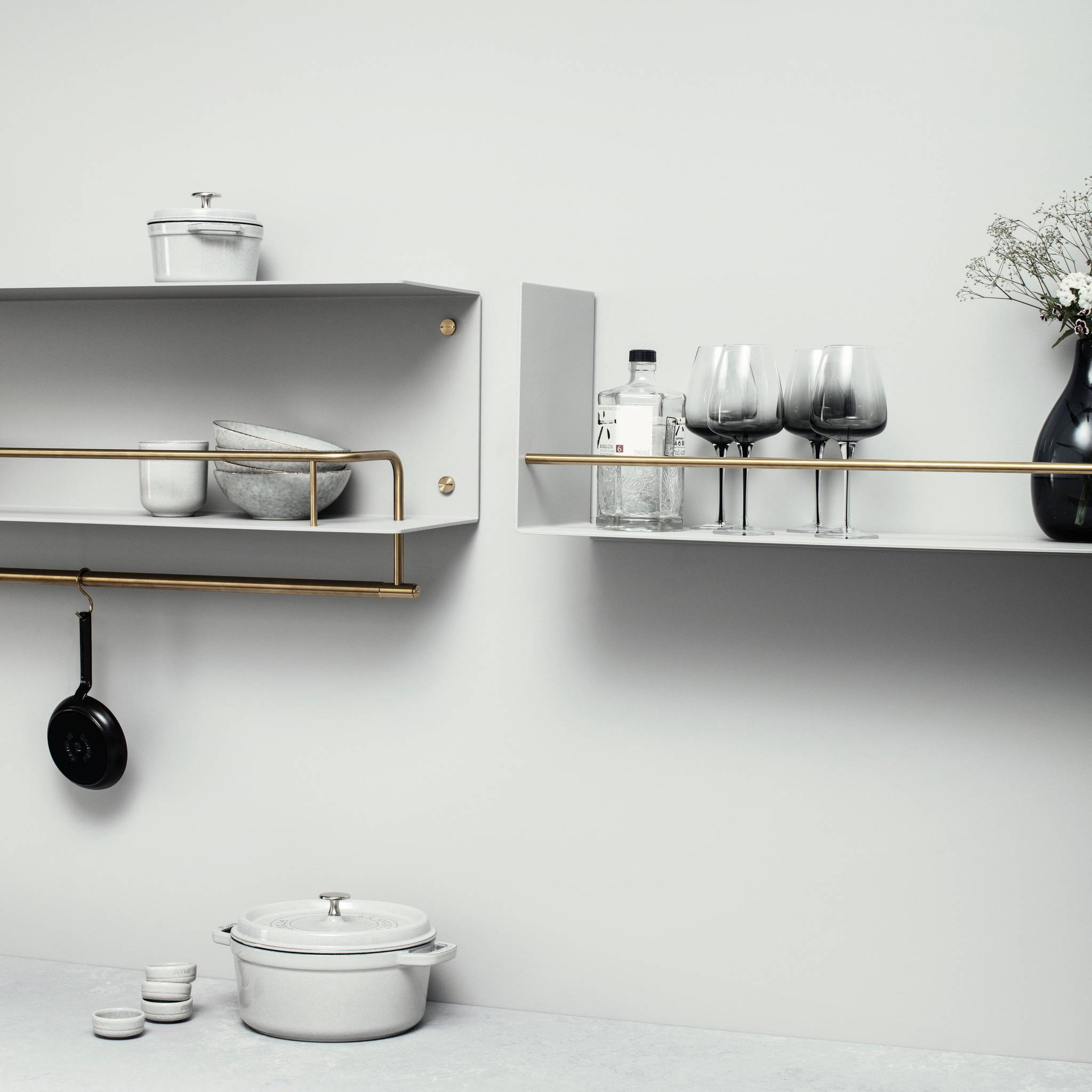 KITCHEN SHELF / HANGER / WITHOUT LOGO / STONE