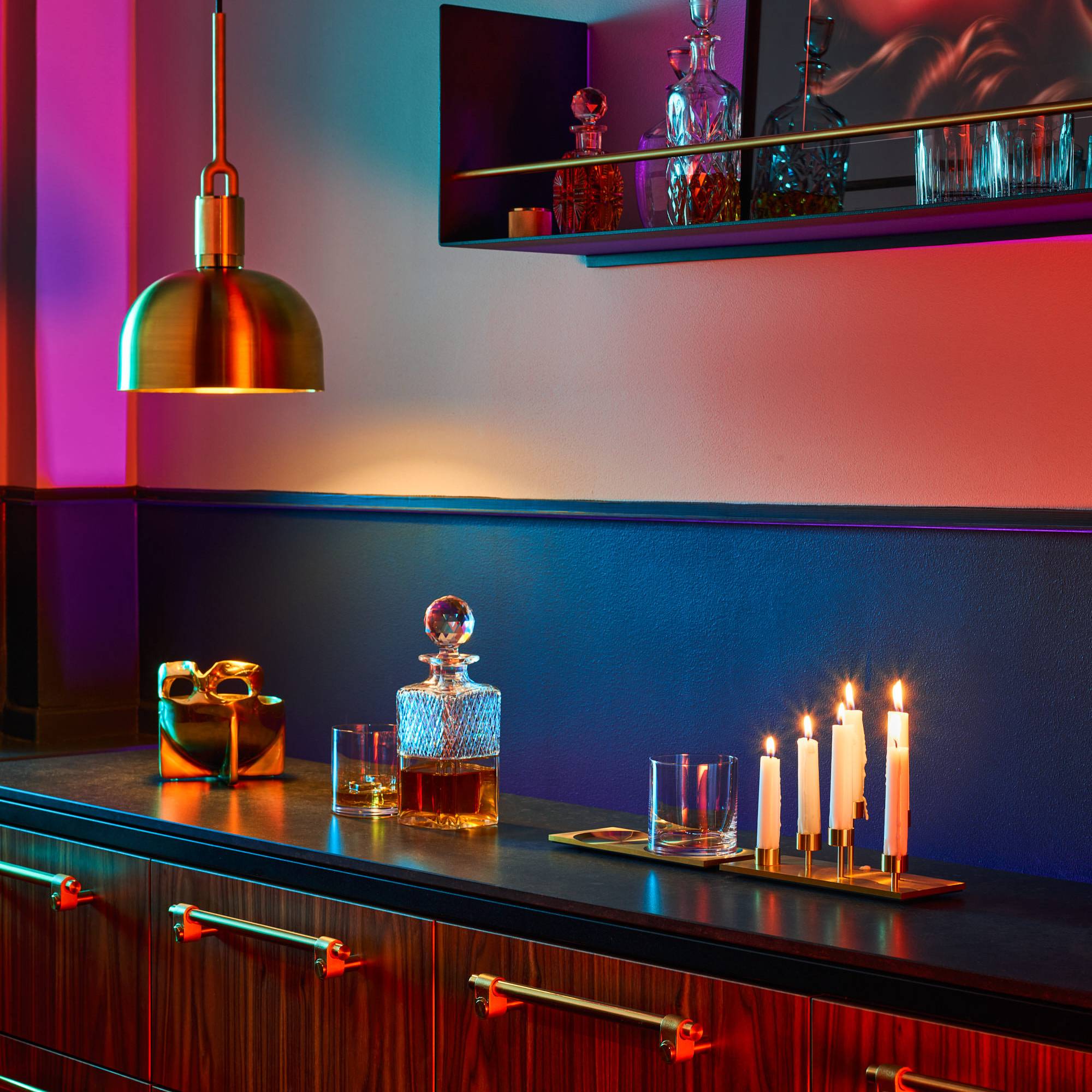 FORKED PENDANT / LINEAR / SHADE / LARGE