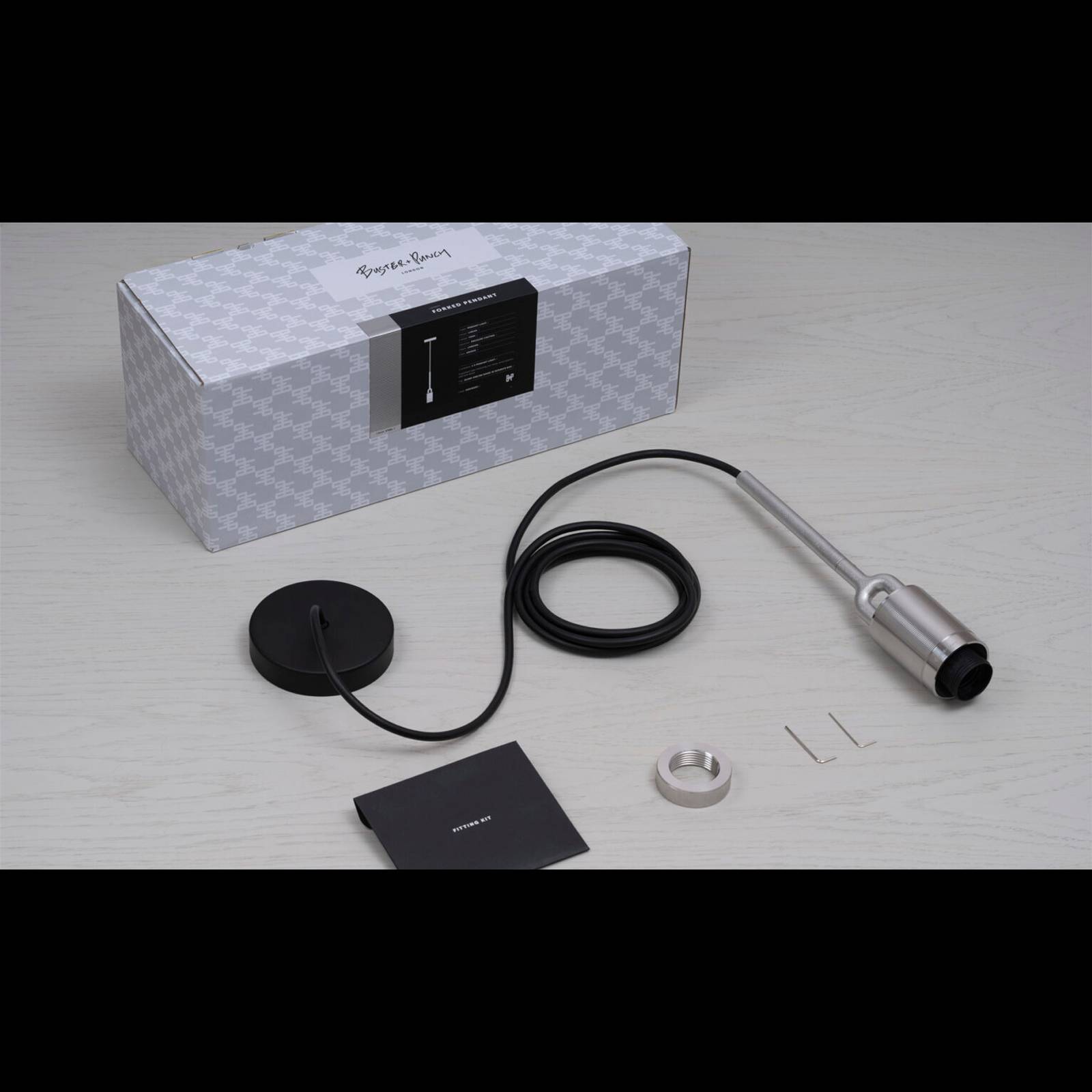 FORKED PENDANT / LINEAR / GLOBE / SMOKED / LARGE