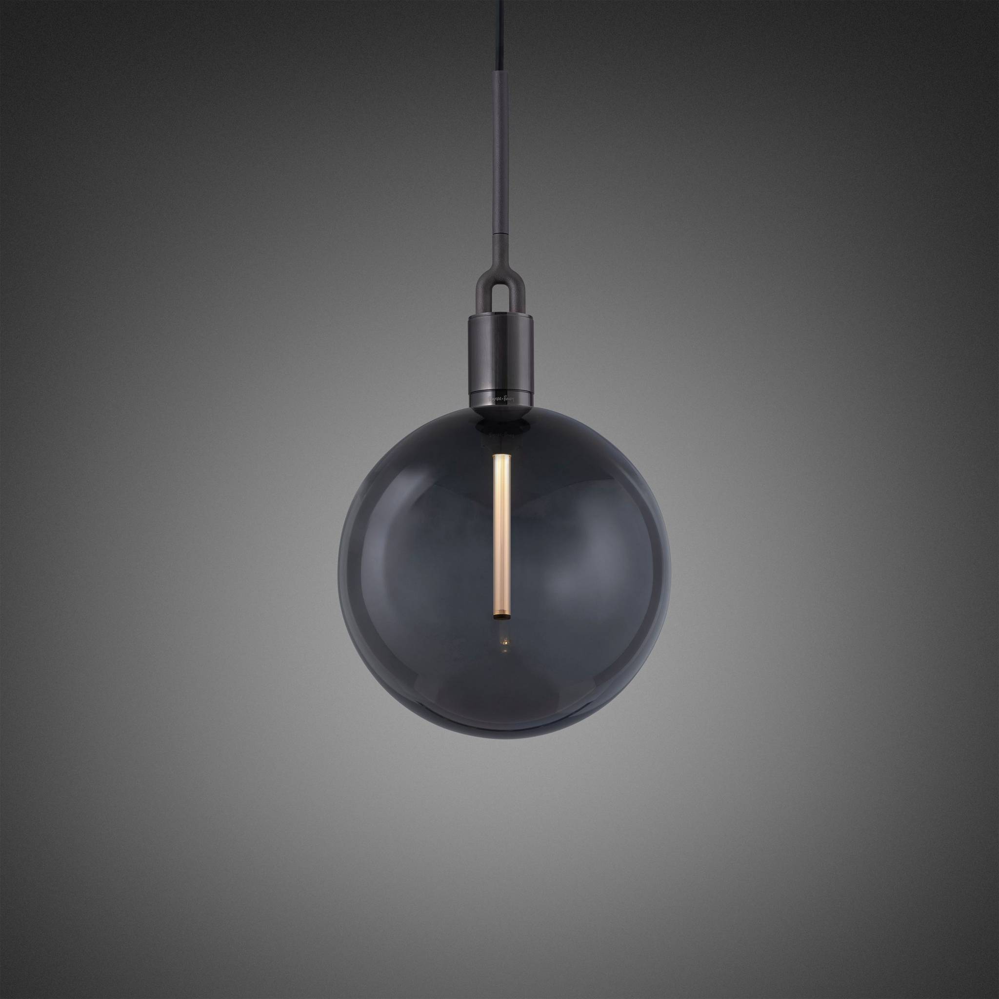 FORKED PENDANT / LINEAR / GLOBE / SMOKED / LARGE