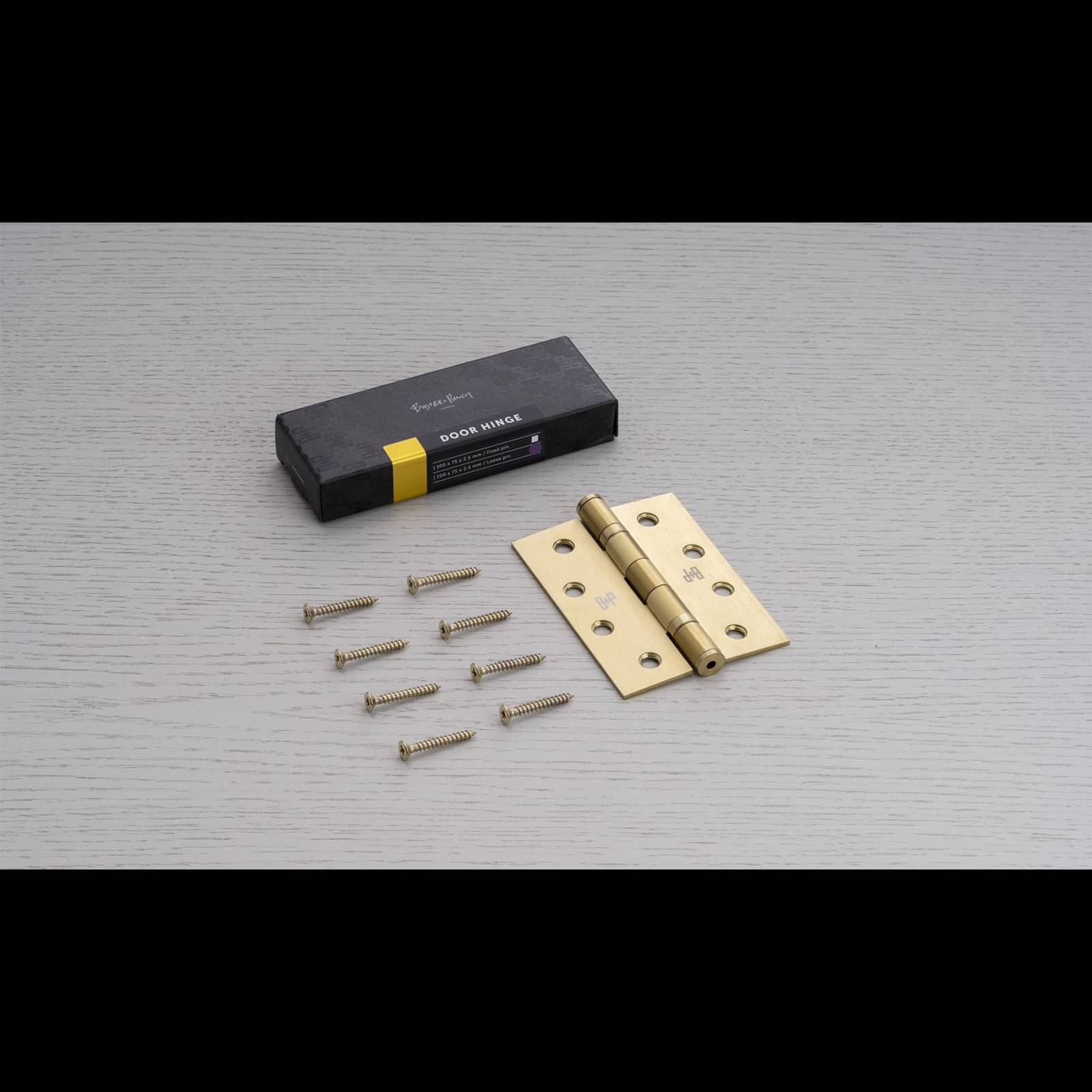 DOOR HINGE / SET OF 1 / LOOSE PIN / 100 X 75 X 2.5 MM
