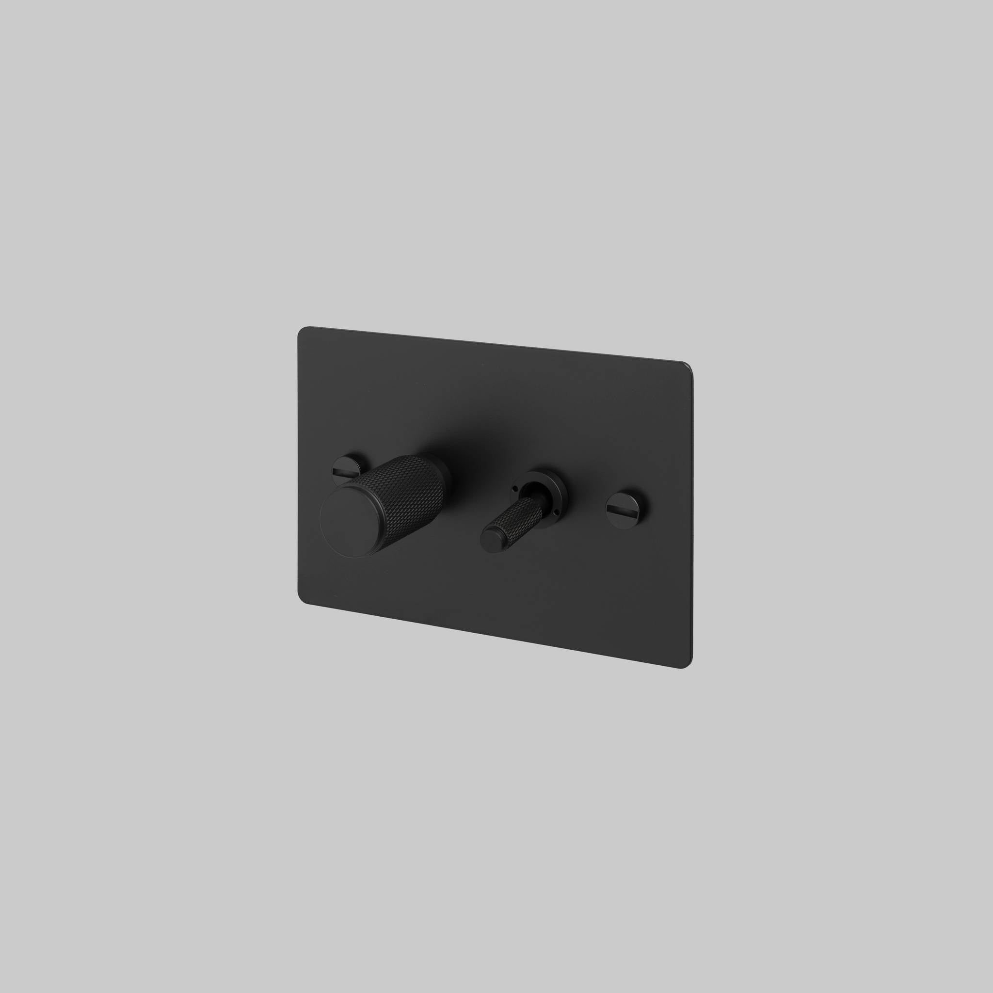 2G TOGGLE + DIMMER / HORIZONTAL / CROSS