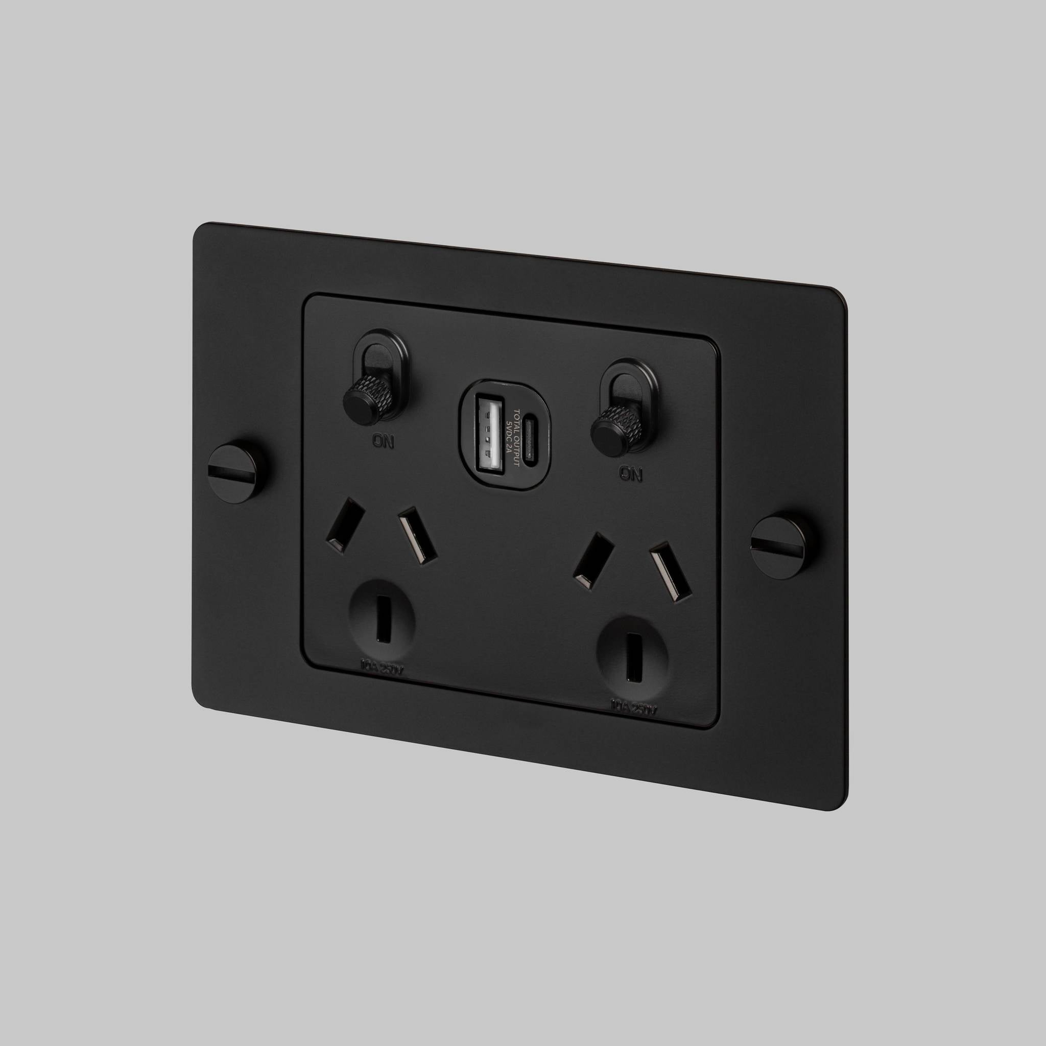 2G GPO SOCKET / USB A+C / WITHOUT LOGO / CROSS