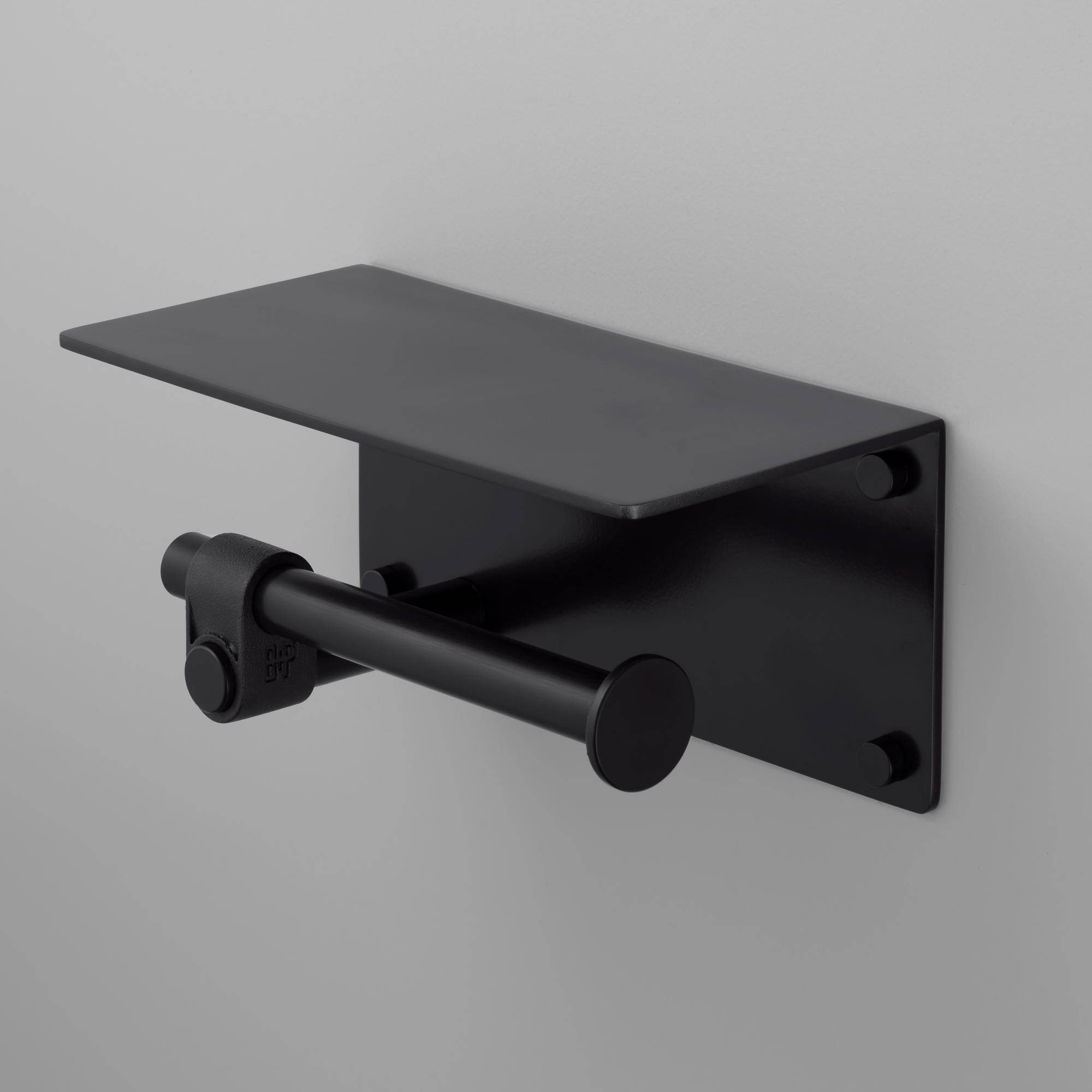 TOILET ROLL HOLDER / WITH SHELF / CAST