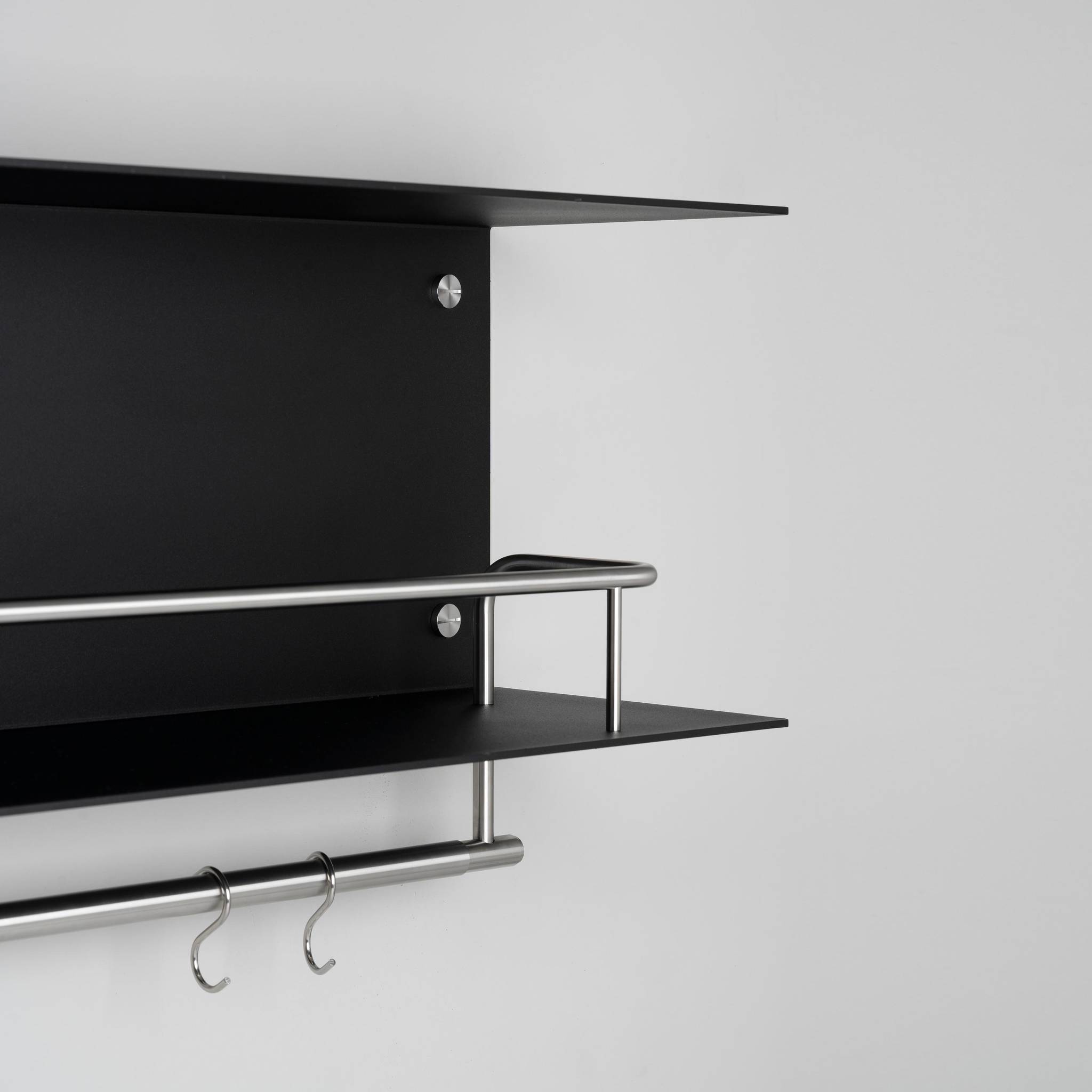 KITCHEN SHELF / HANGER / BLACK