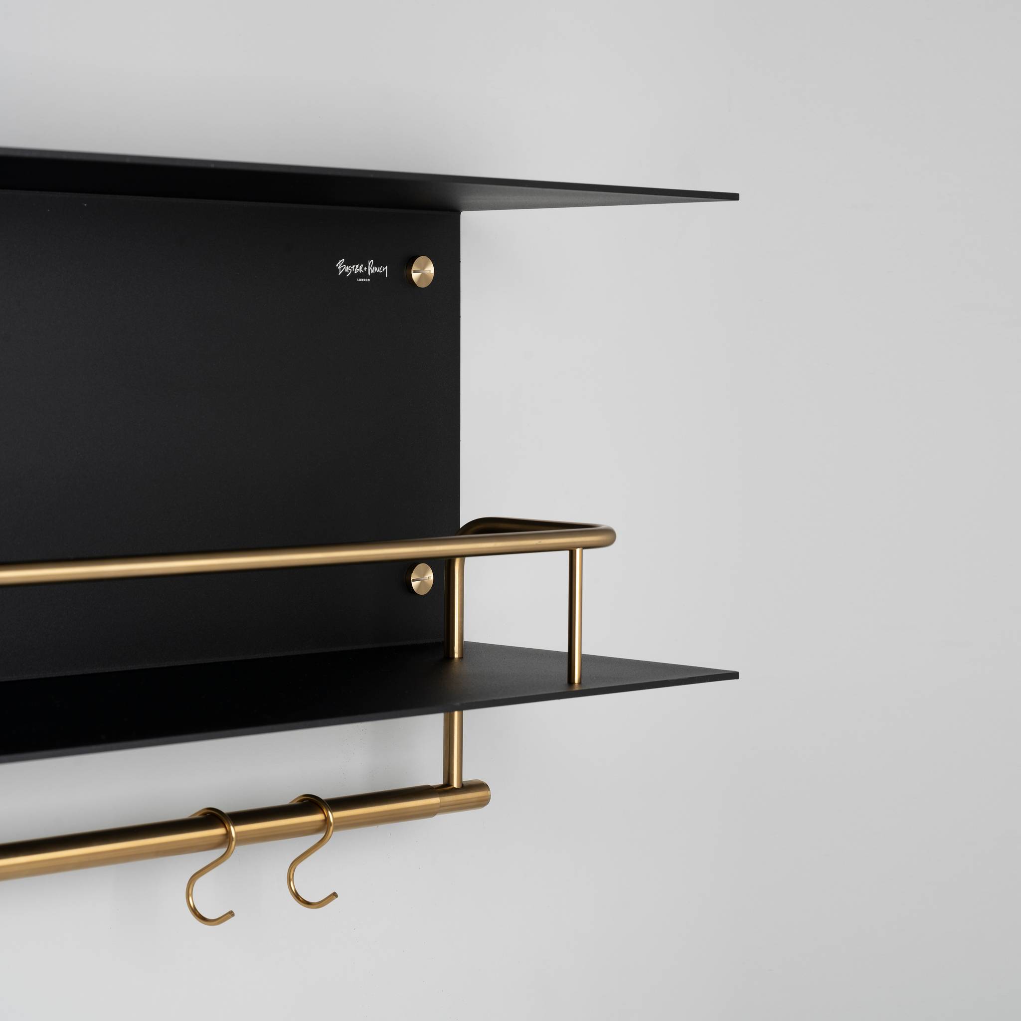 KITCHEN SHELF / HANGER / BLACK